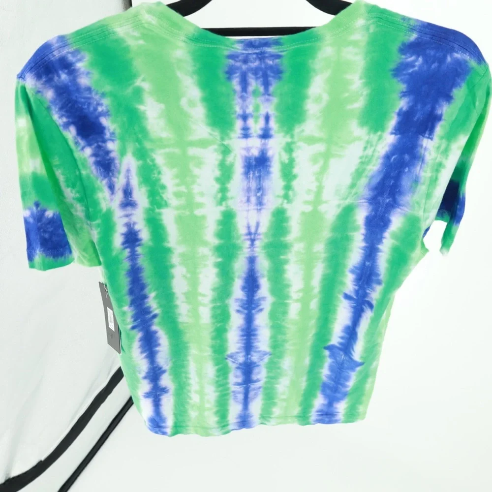 True‎ Religion Men Tie Dye T Shirt Crew Neck Short Sleeve Graphic Tee Small NWT